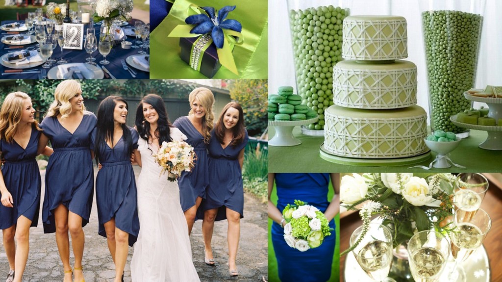 Royal Blue & Kelly Green Color Theme Wedding