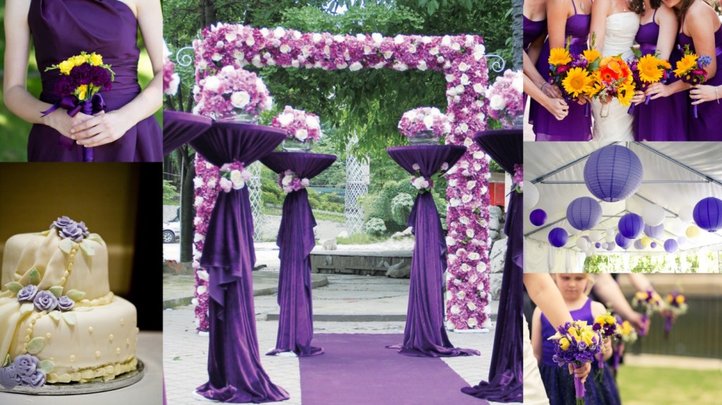  Purple & Yellow Theme Wedding