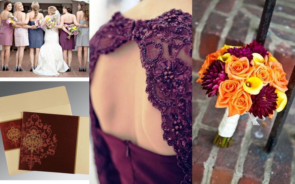 Colors of fall wedding theme