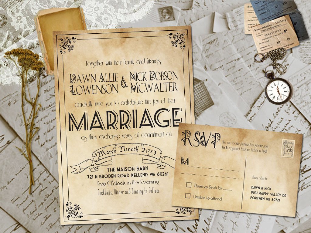 Best Designs in Rustic Wedding Invitation Cards