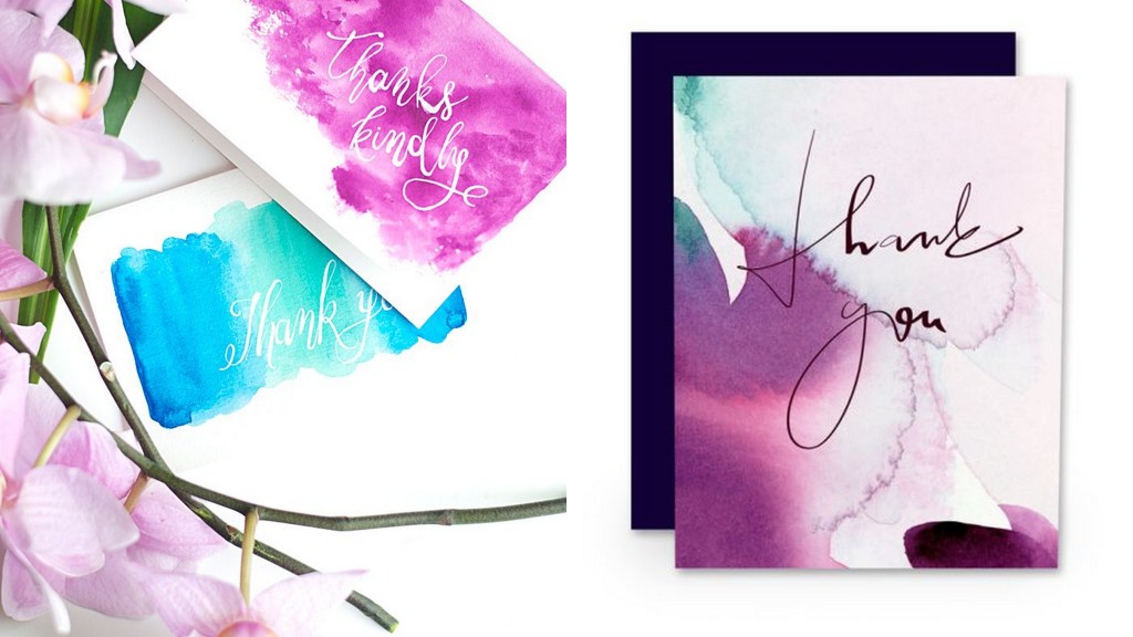 Water Color Thank You Cards- 123WeddingCards