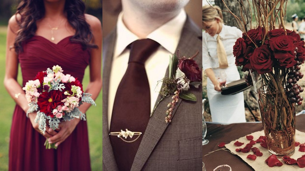 Marsala wedding inspiration- 123WeddingCards