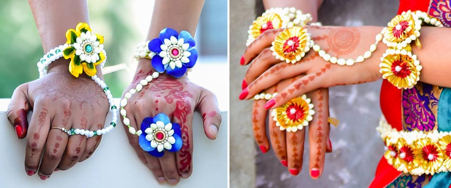 Floral Jewellery Hathphool|123WeddingCards