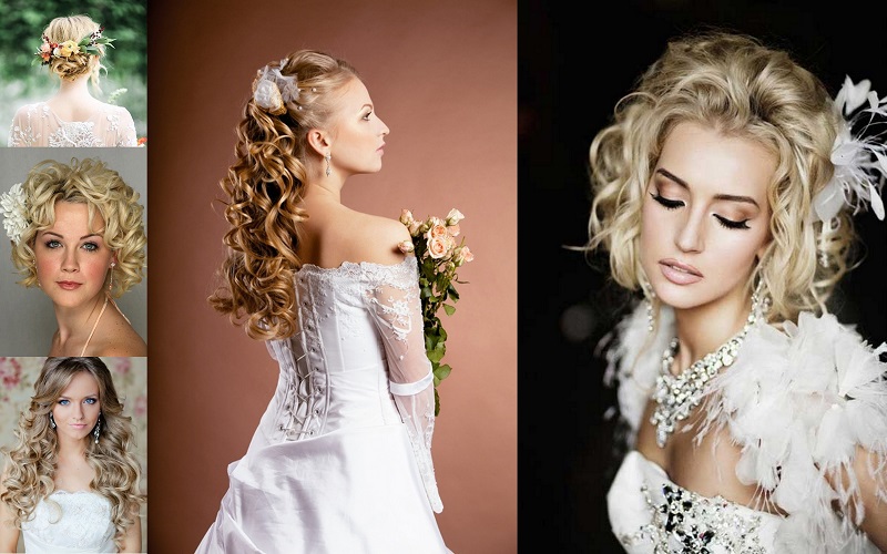 Curly Hair Wedding Hairstyle