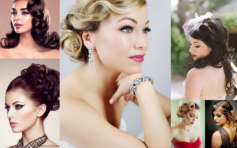 Retro Glam Wedding Hairstyle