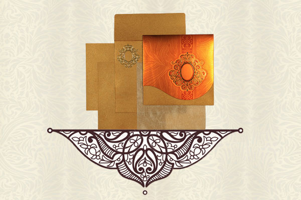 Golden Wedding Card | 123WeddingCards