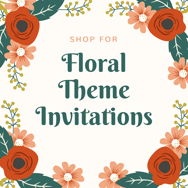 Floral Theme Wedding Invitations - 123WeddingCards