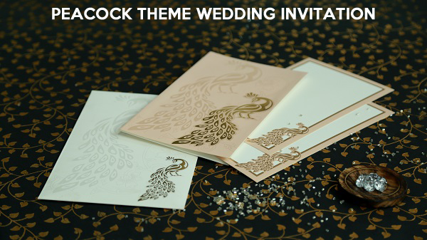 Peacock Theme Wedding Invitations - 123WeddingCards