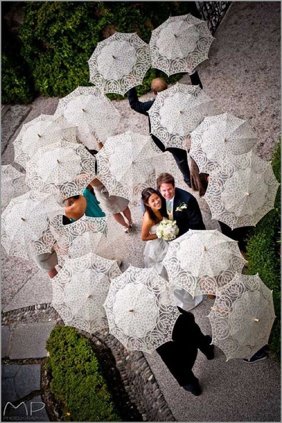 colourful paper parasols -