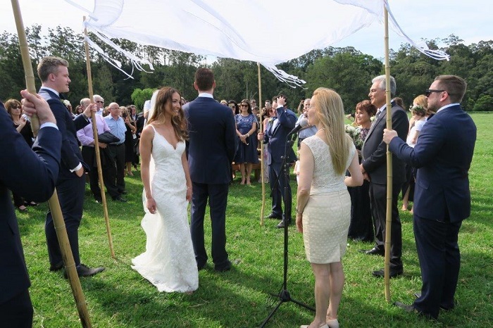 Circling the groom