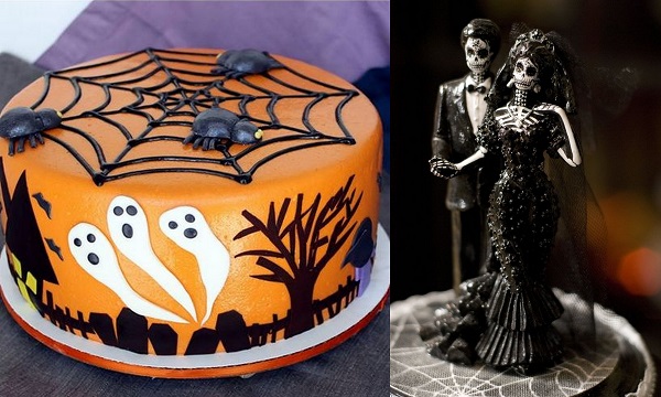 halloween wedding cakes