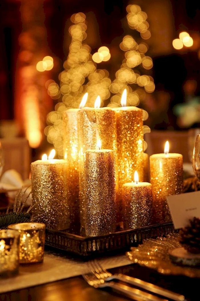 Candles are always a good New Year wedding