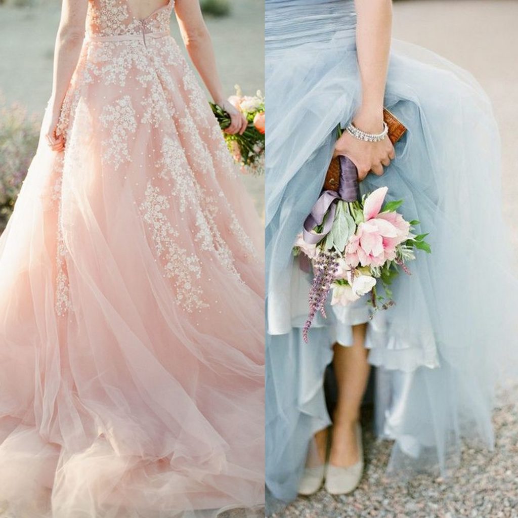 Choose for some soft pastel coloured gown - 123WeddingCards