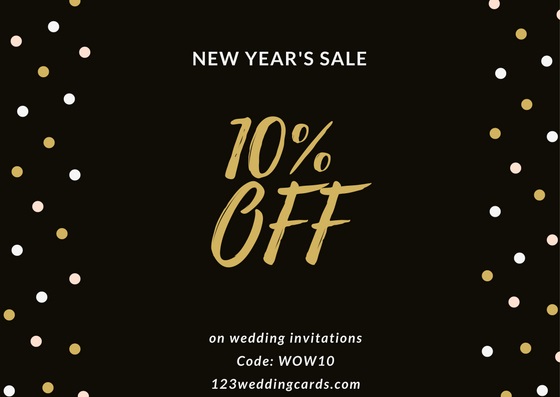 Flat 10% discount on wedding invitations - 123weddingcards.com