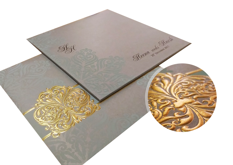 embossed process of wedding invitations - 123WeddingCards