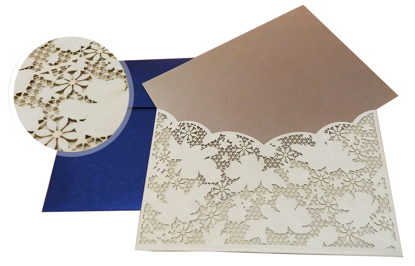 laser-cut process of wedding invitations - 123WeddingCards