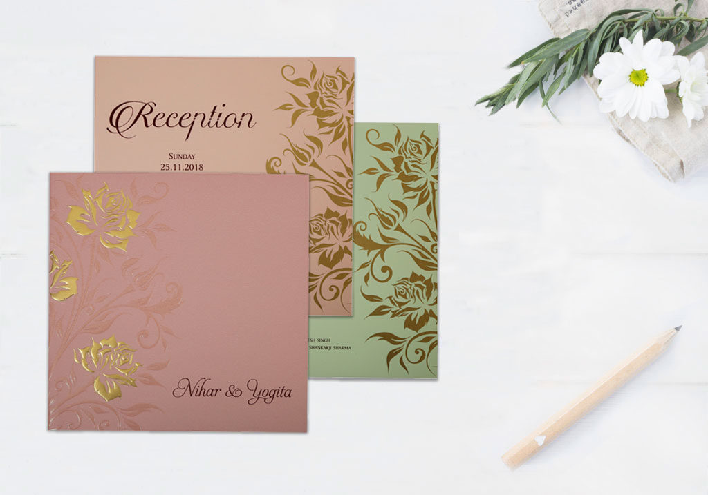 Tropical floral Invitation - 123WeddingCards