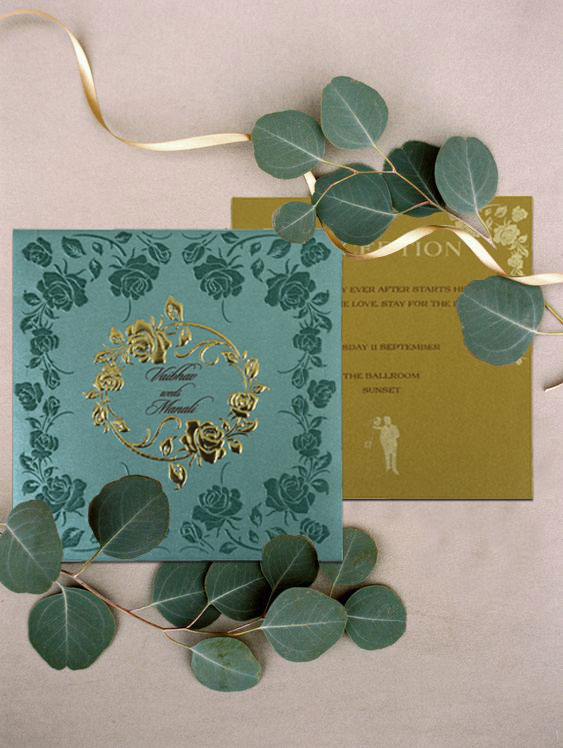 Tropical floral Invitation Card from 123WeddingCards