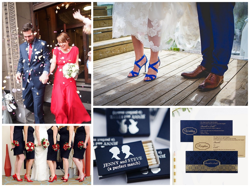 Color Palettes Combinations - 2018 - Custom Blue, Scarlet and Carnation