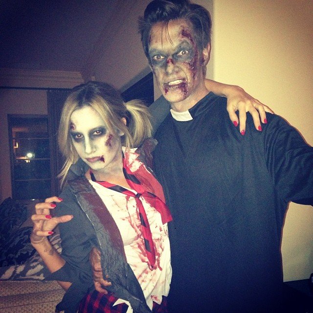 halloween dress of Ashley Tisdale and Christopher French in 2014