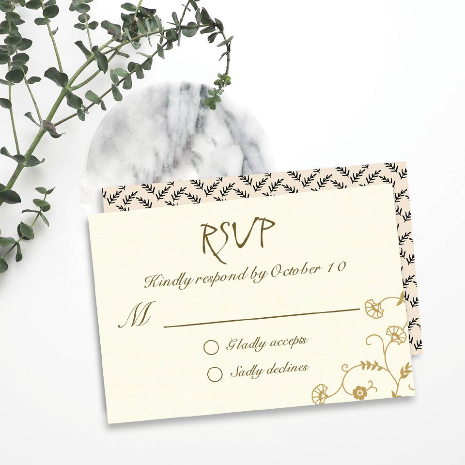 Letting them know your response RSVP-8248D - 123WeddingCards