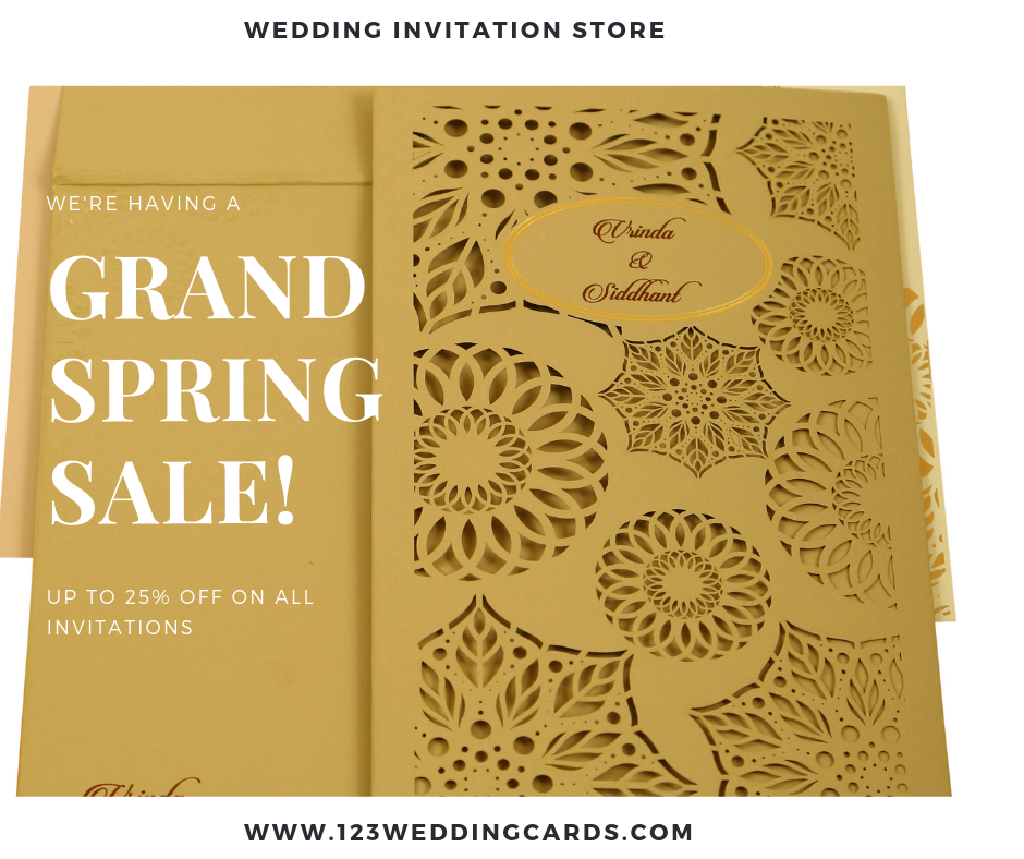 Grand Spring offer on wedding cards - 123WeddingCards