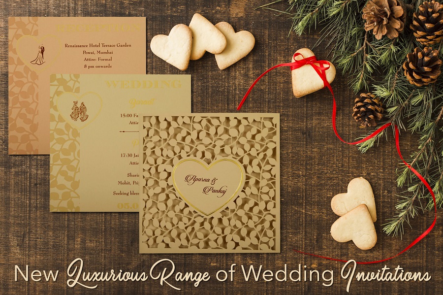 Christmas Pine inspired wedding invitation