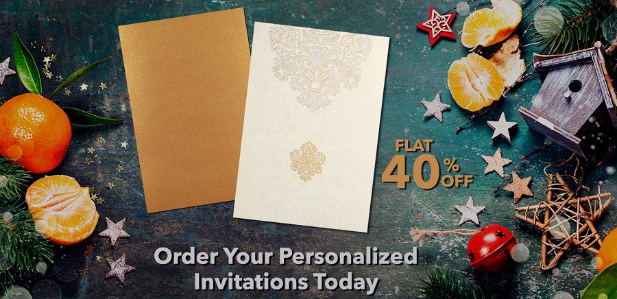 Holiday invitations to get your nuptial merrier