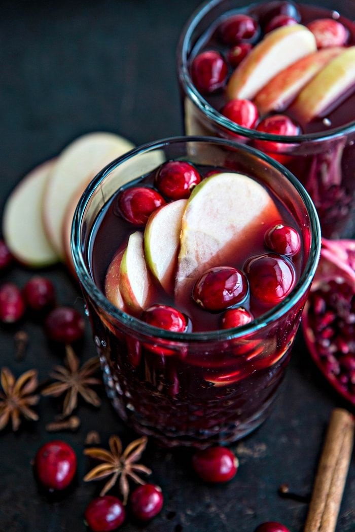 Mulled apple cider sangria cocktail for Christmas Weddings - 123WeddingCards