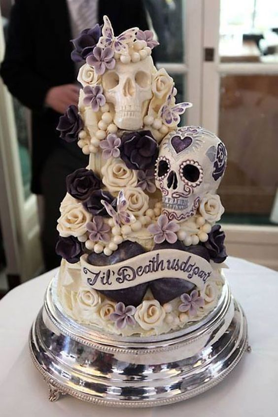 Halloween wedding cake