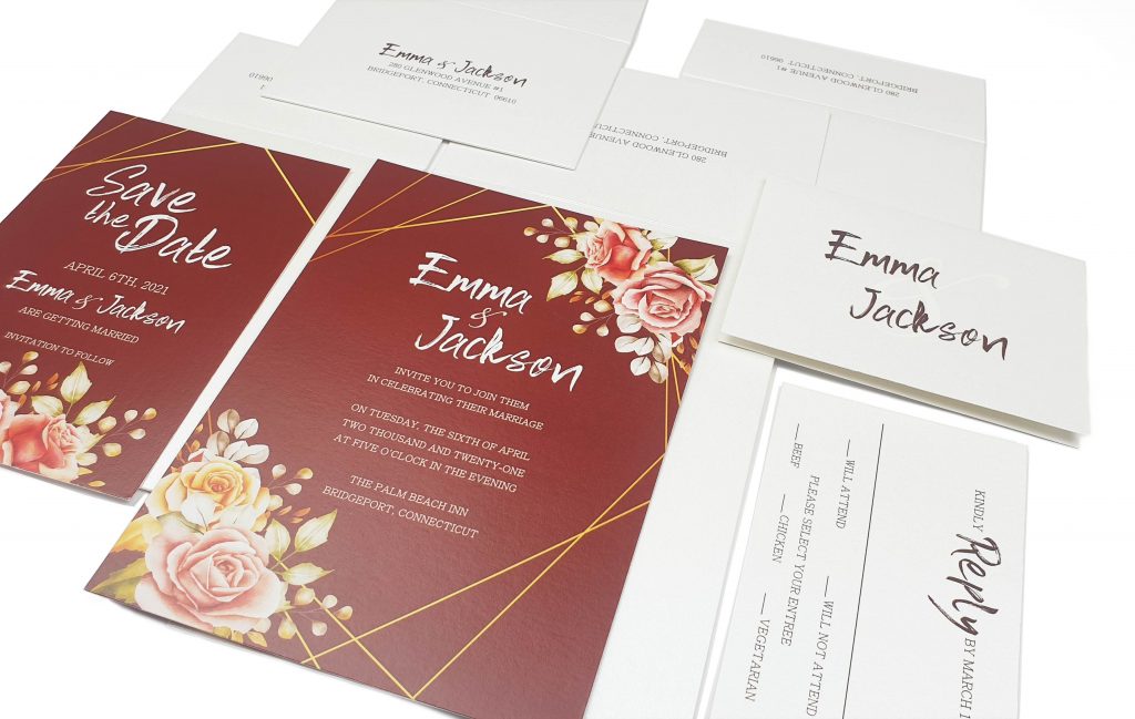 Vintage Floral Frame Invitations