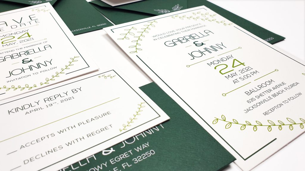 Nature Inspired Invitation Suites