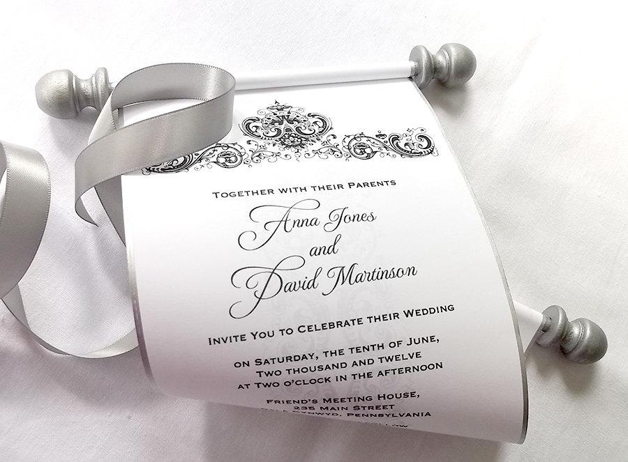 Royal Scroll Wedding Cards, Scroll Wedding Invitation at best
